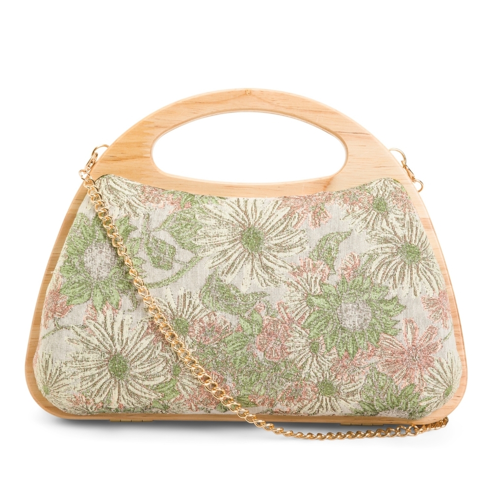 NEW Haute Hippie Floral Clutch Handbag